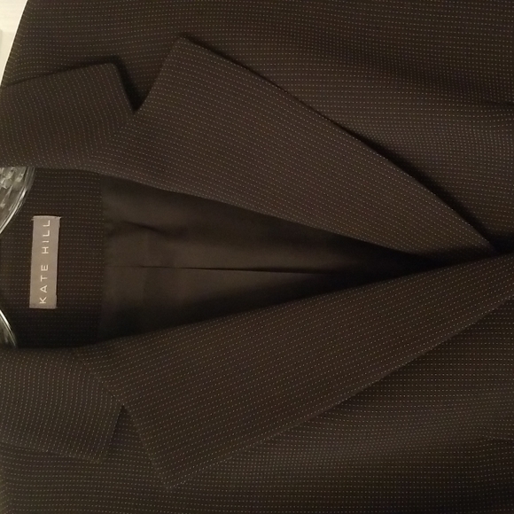 Kate Hill Brown Pin Dot Suit Jacket - Picture 3 of 5